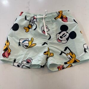 Disney Kids Swim Trunks - White with Cartoon Characters